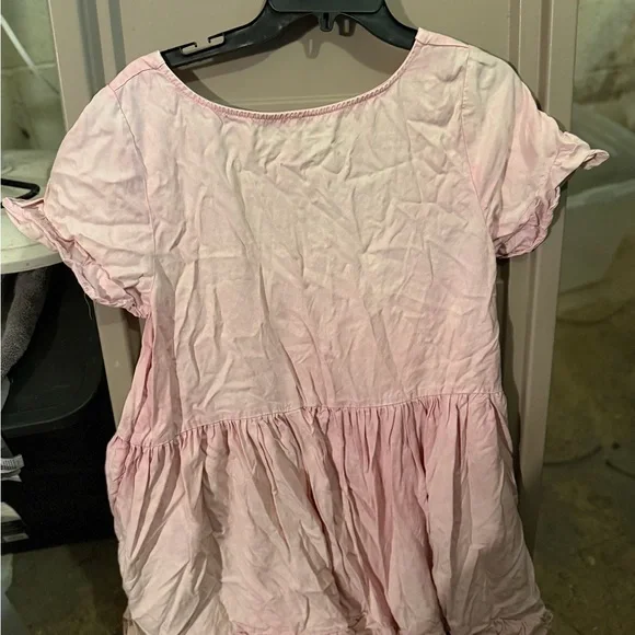 Free People Light Pink Smocked Tunic - Picture 3 of 4